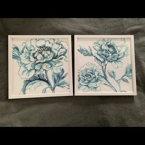 Flower framed wall art